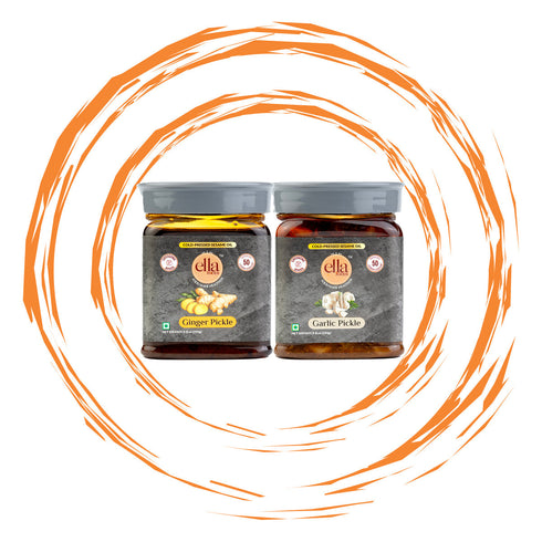 Ella Foods Ginger & Garlic Pickle (250g Each)